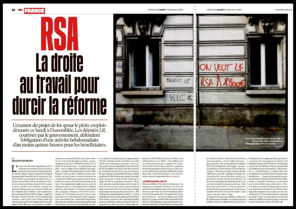 Le RSA dans Libération.©AGuilhot