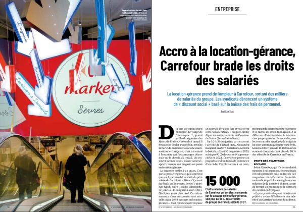 Carrefour dans Alternatives Economiques © Alain Guilhot