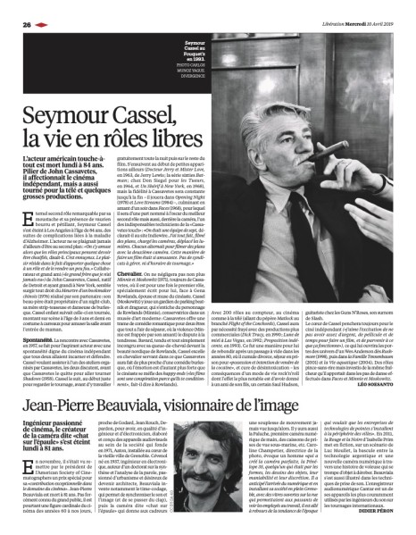 Libération Seymour Cassel au Fouquet’s en 1993