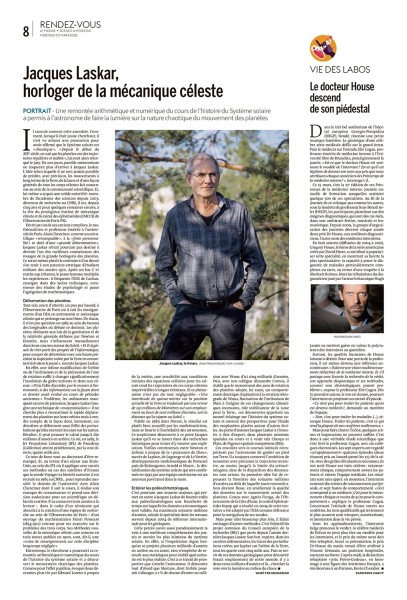 Jacques Laskar pour Le Monde