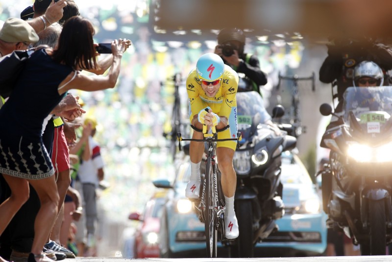 Tour de France Tour de France 2014, 20eme et avant-derniere etape, contre-la-montre individuel Bergerac-Perigueux. Vincenzo Nibali futur vainqueur du Tour.