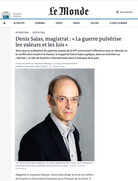 Denis Salas dans Le Monde