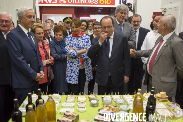 Hollande et Royal à Rungis