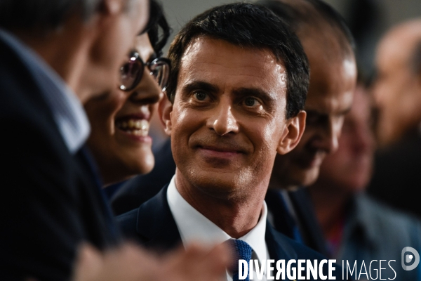 Manuel Valls. Réunion de soutien à la loi El Khomri