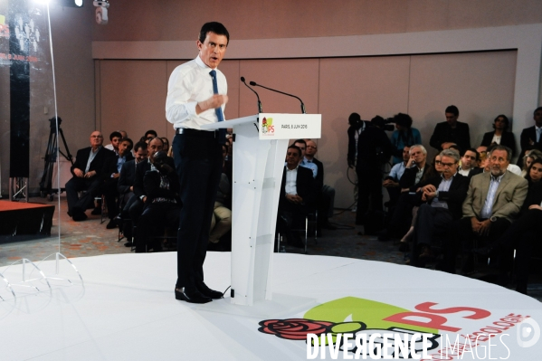 Manuel Valls. Réunion de soutien à la loi El Khomri