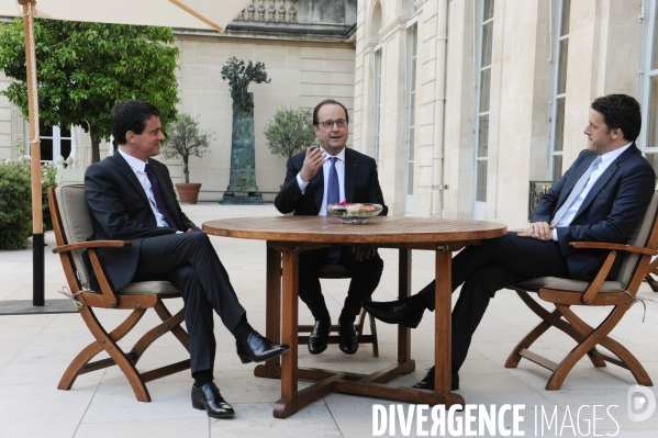 Matteo Renzi rencontre François Hollande et Manuel Valls après le Brexit.