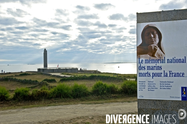 Bretagne.Le memorial national des marins morts pour le France de la pointe saint Mathieu.