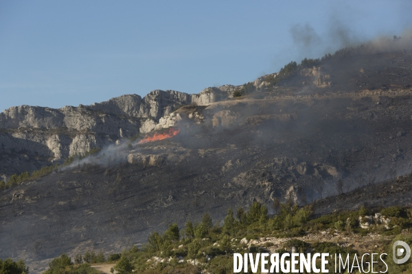 Incendie dans les Calanques de Marseille