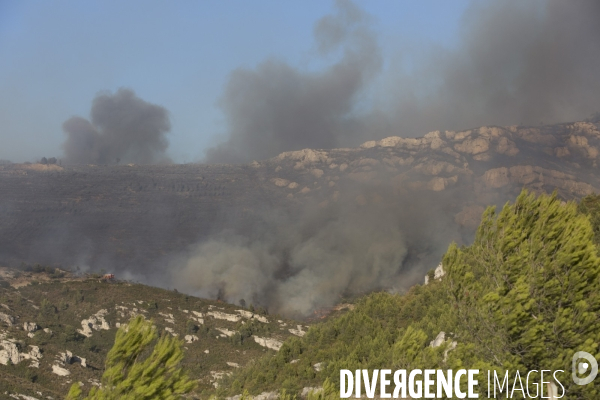 Incendie dans les Calanques de Marseille