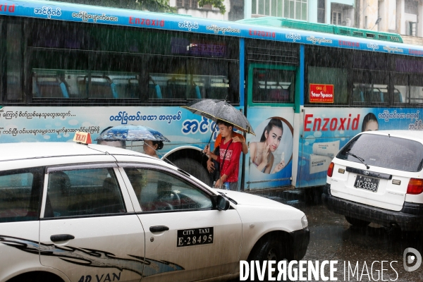 La mousson à Rangoun