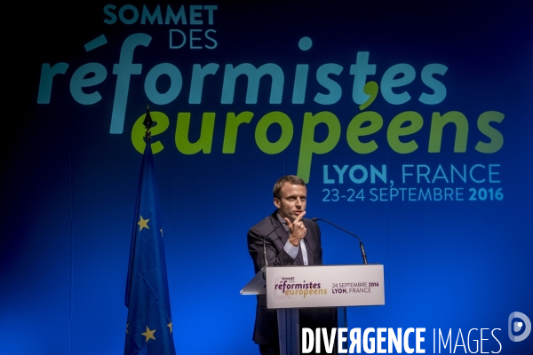 Emmanuel Macron au Sommet des réformistes européens.