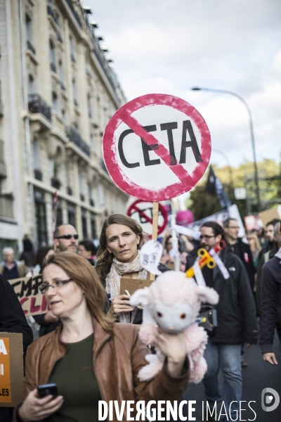 Manifestation contre les traités Tafta et Ceta