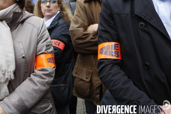 Manifestation de Policiers devant le Palais de Justice de Paris