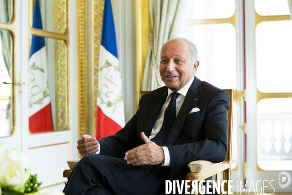 Laurent FABIUS, Président du Conseil Constitutionnel, dans son bureau du Palais Royal.