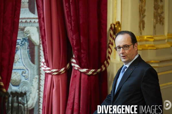 François Hollande, president de la République à l Elysée