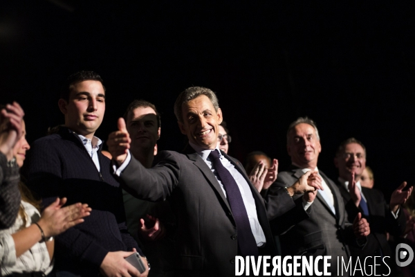 Réunion publique de Nicolas Sarkozy à Neuilly sur Seine.