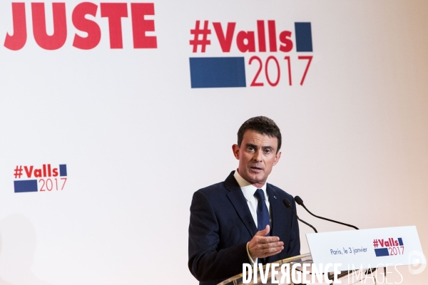 Manuel VALLS, présente le projet de sa candidature à la primaire de la gauche.