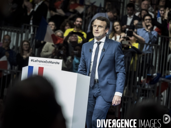 Emmanuel Macron meeting in Lyon