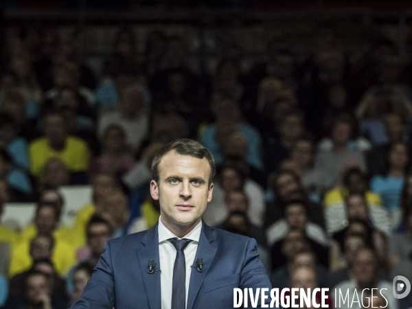 Emmanuel Macron meeting in Lyon