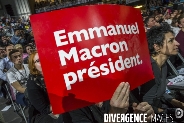 Emmanuel Macron : meeting de campagne présidentielle à Lyon
