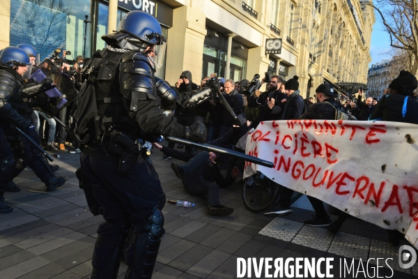 Manifestation pour Théo. Place de la République.  Protest against police abuse in Paris.