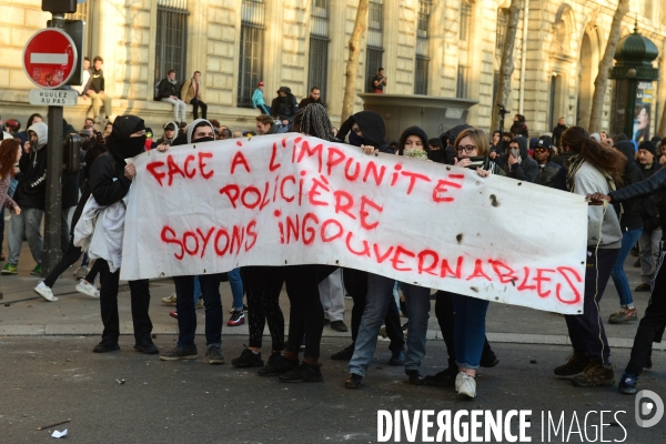 Manifestation pour Théo. Place de la République.  Protest against police abuse in Paris.