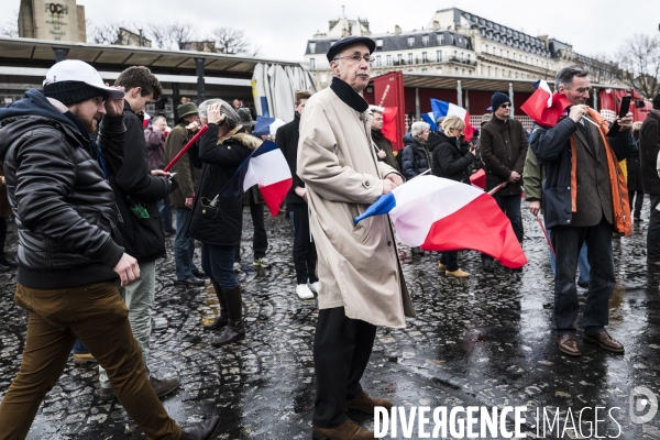 CP2017 : François Fillon, rassemblement au Trocadero