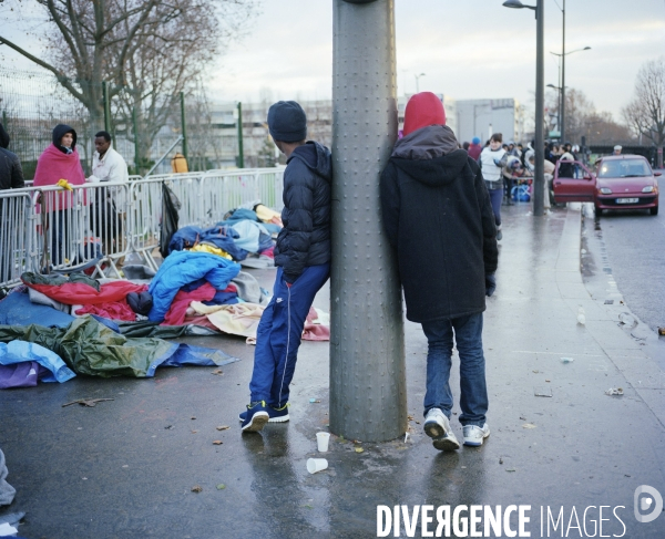 Réfugiés Porte de a Chapelle, Paris-Nord