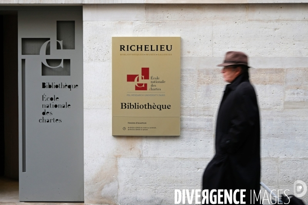 Illustration Mars 2017.Site Richelieu de la Bibliotheque Nationale de France. L ecole nationale des chartes