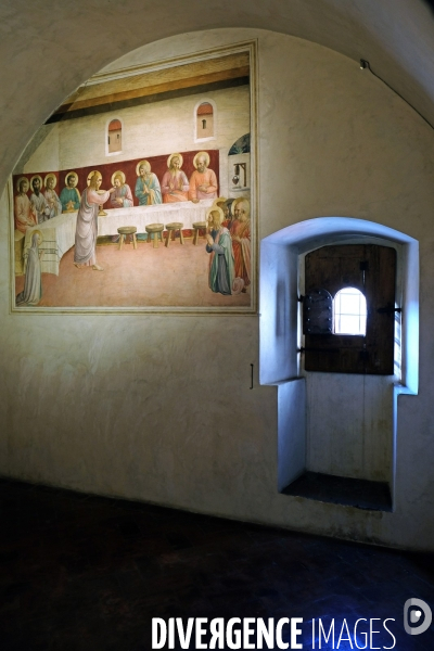 Florence..Le monastere de San Marco.Les fresques murales dans les cellules des moines peintes par Fra Angelico.
