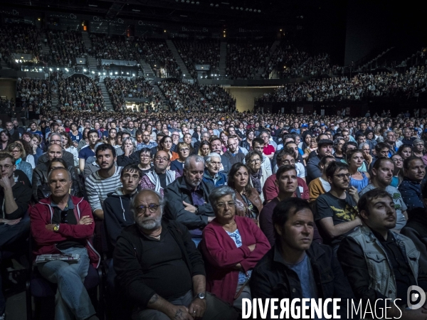 Hologram meeting of Jean Luc Mélenchon in Montpellier