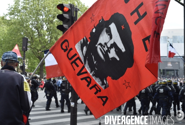 1er mai à Paris. Mobilisation contre le Front National.