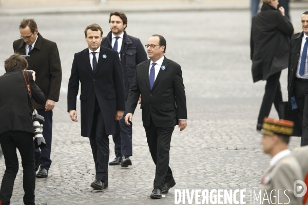 Cérémonies du 8 mai 1945 : François Hollande et Emmanuel Macron