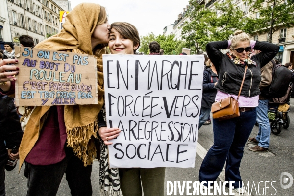 Front Social  du 8 Mai 2017 contre Emmanuel Macron, elu President