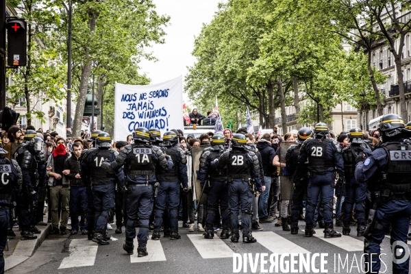 Front Social  du 8 Mai 2017 contre Emmanuel Macron, elu President