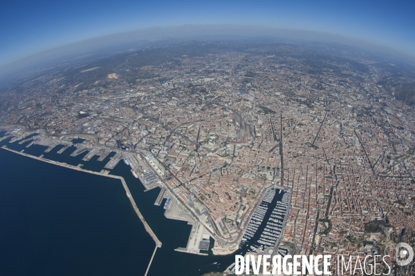 Vue aérienne de Marseille