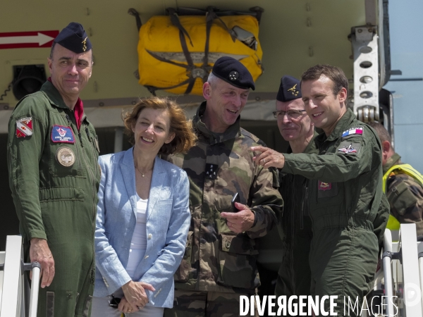 Emmanuel Macron visit Air Force Base in Istres