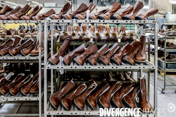 Usine Paraboot, fabrication française de chaussures.