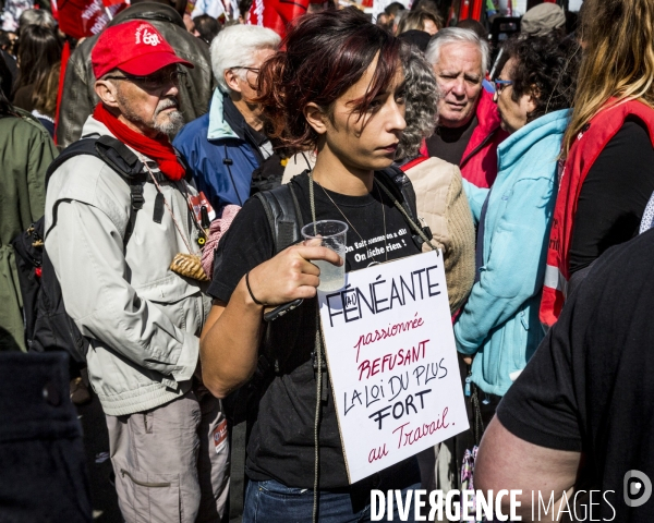 Manifestation parisienne contre la Reforme du code du Travail du 12.09.2017