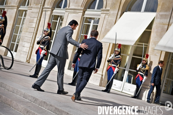 Emmanuel Macron reçoit l émir du Qatar, cheikh Tamim ben Hamad Al Than