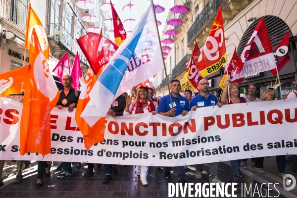 Manifestation unitaire des fonctionnaires à Montpellier