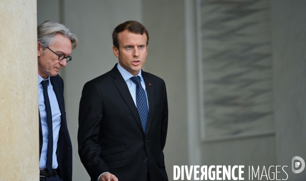 Emmanuel Macron reçoit  Jean Claude Mailly