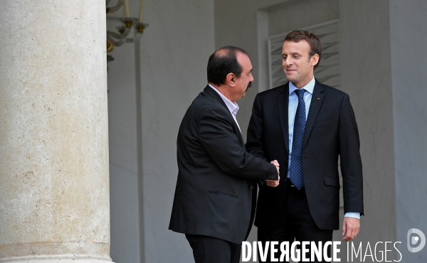 Emmanuel Macron reçoit  Jean Claude Mailly