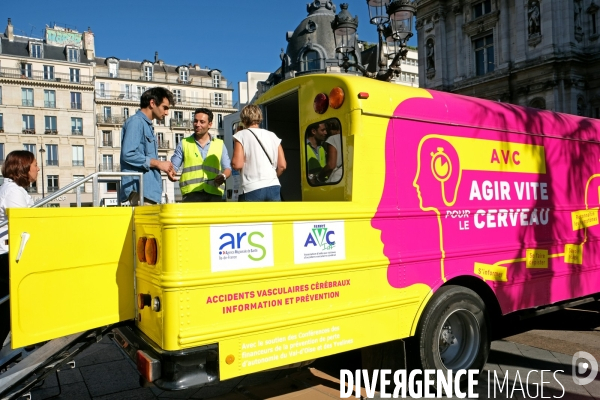Tour de France de la campagne de sensibilisation  sur  l AVC
