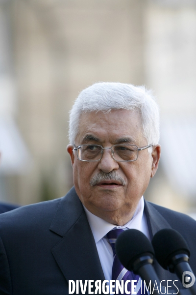Mahmoud ABBAS, président de l Autorité Palestinienne reçu à l Elysée par Nicolas SARKOZY