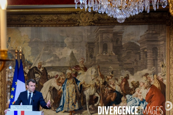 Emmanuel Macron. Voeux à la presse