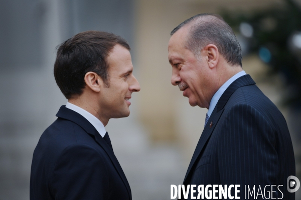 Emmanuel Macron reçoit Recep Tayyip Erdogan