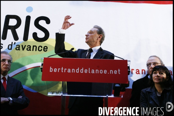 Bertrand delanoe presente son programme pour les elections municipales de mars 2008