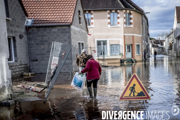 Inondations dans l Yonne, 24.01.2018