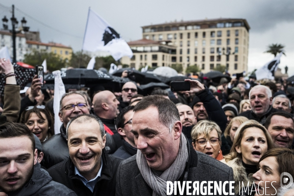 Manifestation à l appel des nationalistes Corses.